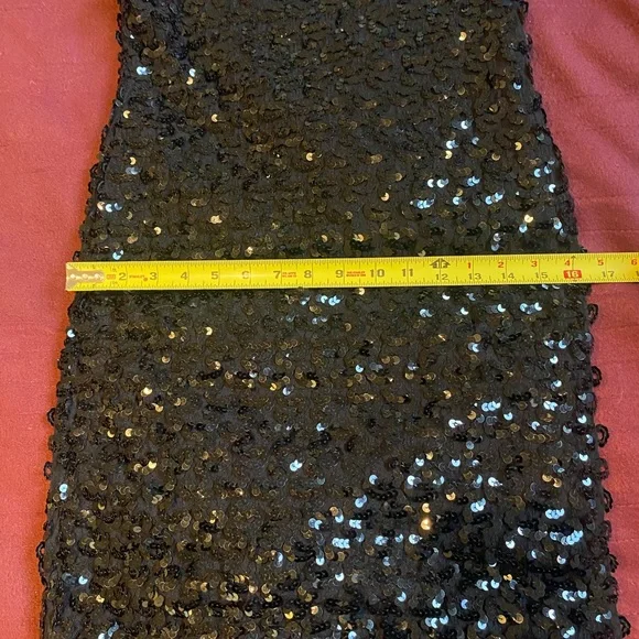 Vintage Black Sequin Sleeveless Mini Dress - Picture 5 of 8